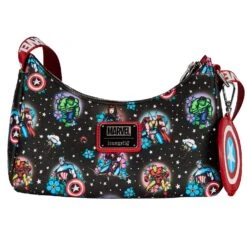 Loungefly Marvel Avengers Floral Tattoo Shoulder Bag -Loungefly mvtb0138 lfmarvelavengerstattooshoulderbag front 080