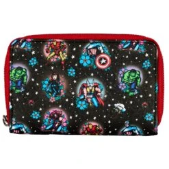 Loungefly Marvel Avengers Floral Tattoo Ziparound Wallet -Loungefly mvwa0163 lfmarvelavengerstattooziparoundwallet front 101