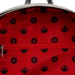 Loungefly Star Wars Prequel Trilogy Triple Pocket Mini Backpack -Loungefly stbk0284 lfstarwarstrilogytriplepocketminibackpack 015insidecopy